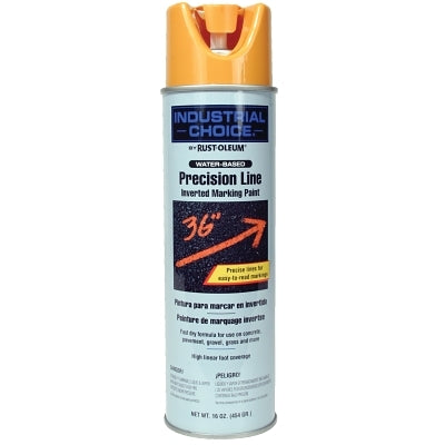 Industrial Choice M1600/M1800 System Precision-Line Inverted Marking Paint, 17 oz, Caution Yellow, M1800 Water-Based