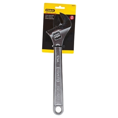 Adjustable Wrench, 12 in OAL, 1-3/8 in Opening, Chrome