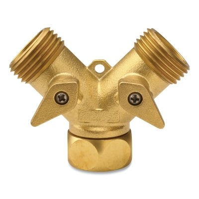 Garden Hose Y Valve, Brass