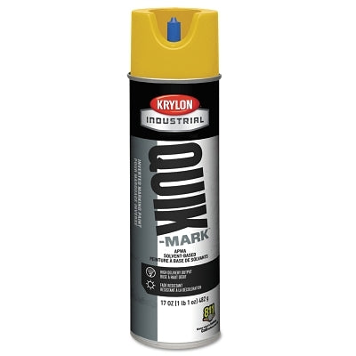 Quik-Mark Solvent-Based Inverted Marking Paint, 17 oz wt, Aerosol Can, APWA High Visibility Yellow