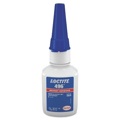 496 Super Bonder Instant Adhesive, 1 oz, Bottle, Clear