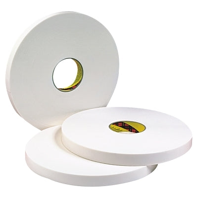 3M 021200-06455 Double Coated Urethane Foam Tapes 4016, 1 in x 36 yd, 62 mil, Off-White