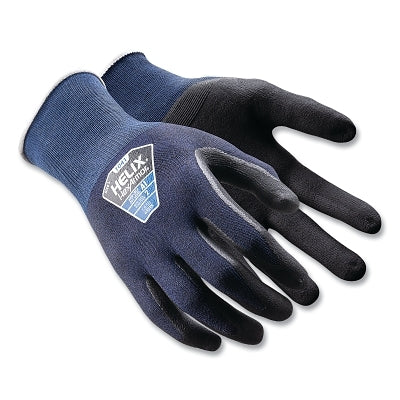 Helix High-Dexterity Work Gloves, 1041, Nylon/Recycled Polyester, Large, Blue/Black