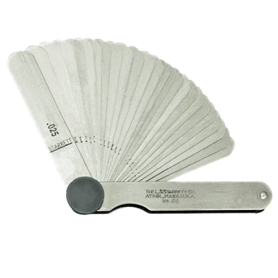 Straight-Leaf Thickness Gage, 0.0250 in Thick, 3-1/32 in L