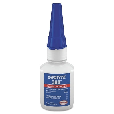 380 Black Max Instant Adhesive, Toughened, 1 oz, Bottle, Black