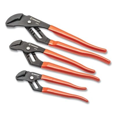 3 Pc Straight Jaw Tongue and Groove Plier Set, 7 in, 10 in, 12 in