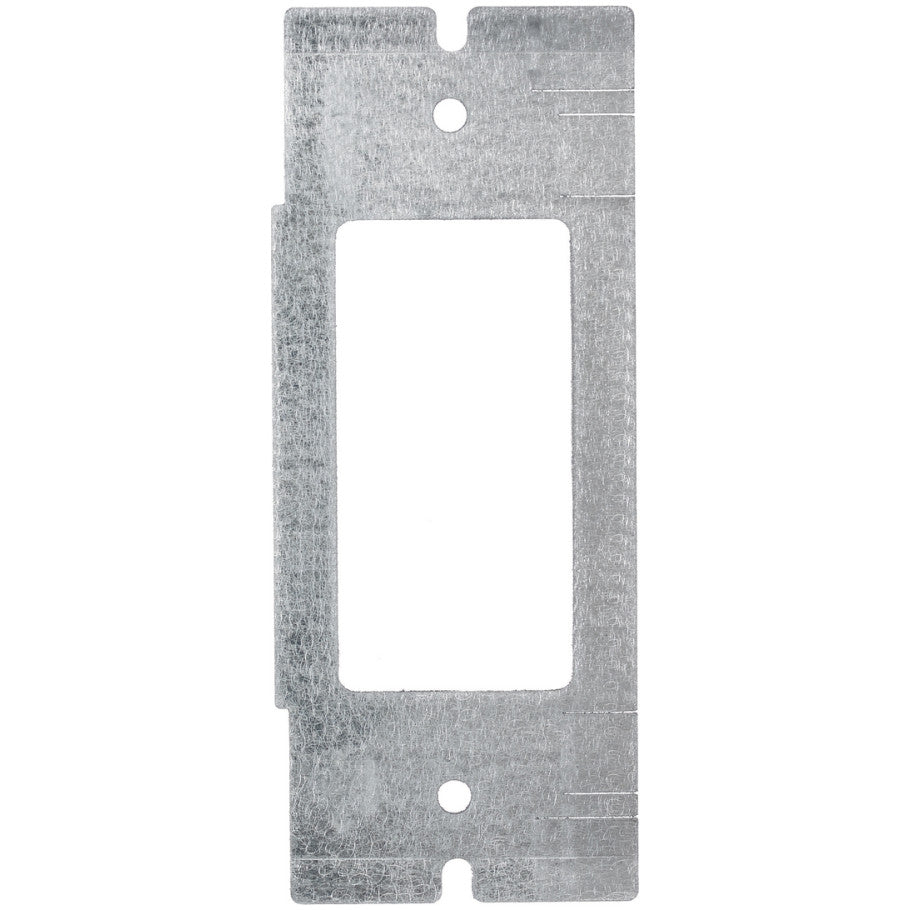 Cover Plate, SystemOne Floor Boxes, Zinc Plated Stamped Steel, (1) Decorator Opening