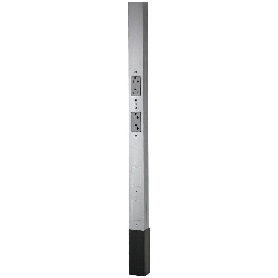 Hubbell Wiring Device Kellems, Aluminum Service Poles, 10'2", 2) DuplexGray