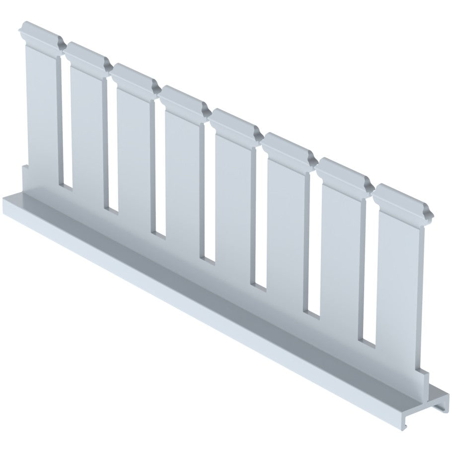 Panduct SD3H6 Divider Wall, Lt Gray, PVC, 2.74"x0.75", 3" Duct H, PK6