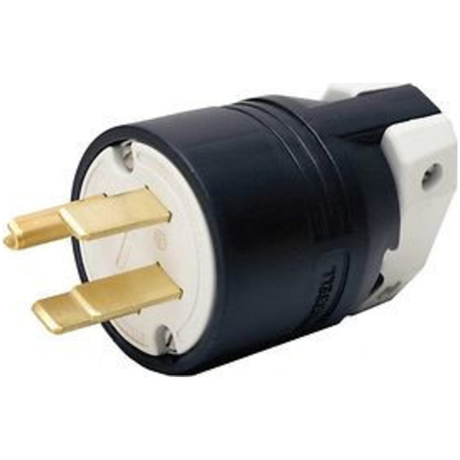 Straight Blade Plug, Nylon, 50A, 125/250V, 3P4W
