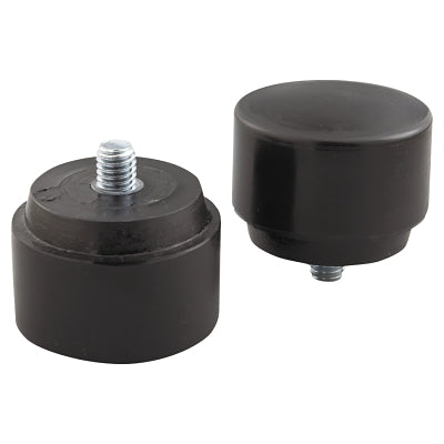 NUPLAFLEX Soft Face Hammer Striking Tips, 2 in, Black, Hard