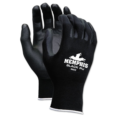 NXG PU Coated Work Gloves, 9669, Medium, Black