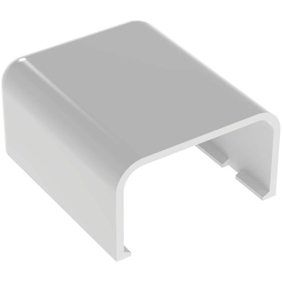 Surface Raceway, LD10 End Cap Fitting, White