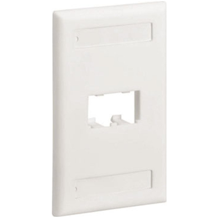 Mini-Com Classic Series, 1 Gang, Vertical Faceplate, 2-Port, Off White