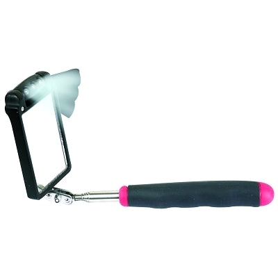 Lighted Inspection Mirror, 3-1/2 x 2-1/4 in, 6-3/4 in to 30 in L