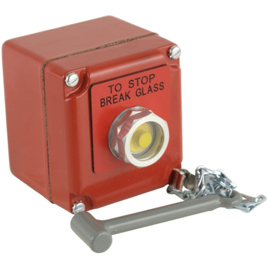 Harmony Control Station, 1 Push Button, 1NO   1NC STOP-BREAK GLASS, 10A