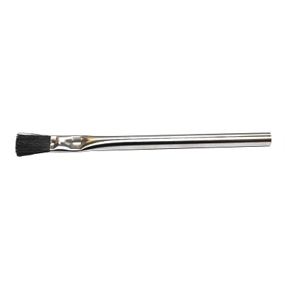 Acid Brush, 3/8 in W, 3/4 in Trim, Black Horsehair Bristle, Tin Ferrule Handle