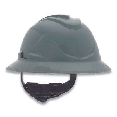 V-Gard C1 Hard Hat, Fas-Trac III 4 Point Ratchet, Non-Vented, Gray