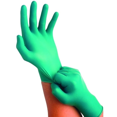 Nitrile Powder-Free Disposable Gloves, Smooth, 5.5 mil Finger/4.9 mil Palm, Small, Green