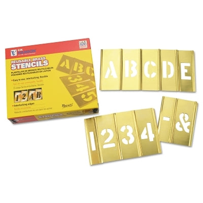Brass Stencil Letter & Number Sets, Brass, 3 in