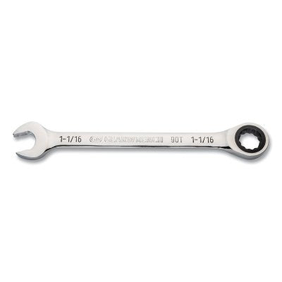 90-Tooth 12 Point Ratcheting Combination Wrench, SAE, 1-1/16 in