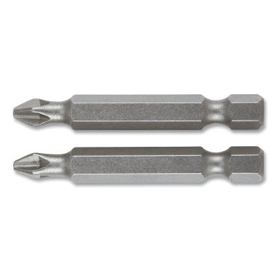 Phillips Power Bit, #2, 1/4 in (Hex) Drive, 2 in OAL, 10 EA/BX
