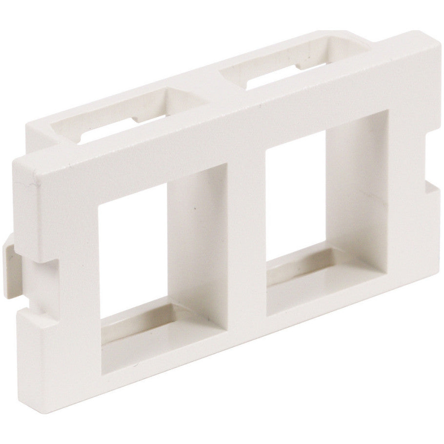 Infin-e-Station Keystone Module, Flush Mount, 2-Port, White