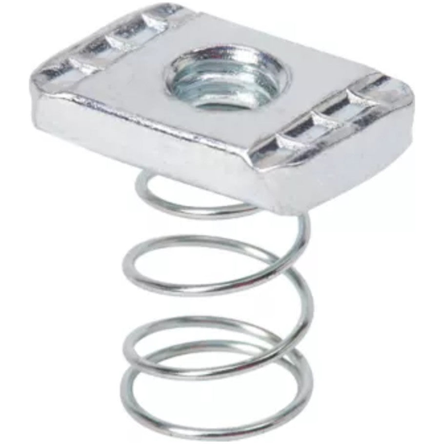 Zinc Plated Spring Nut, 1/4in-20 Thread