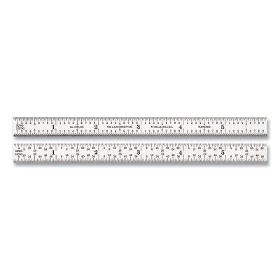 Steel Rule, 6 in, 16R, Steel, Full-Flexible