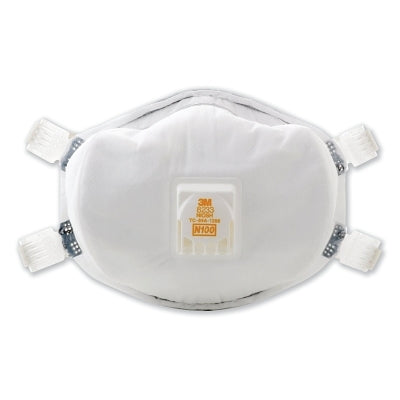 3M 8233 N100 Particulate Respirator, Half Facepiece, Non-Oil Particles, White