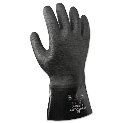 Neoprene 12" Gauntlet, Black, Rough, Large