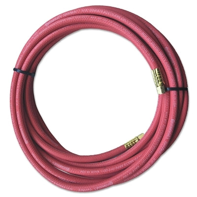 Grade R Single-Line Welding Hose, 3/16 in, 25 ft, AA Fittings, Acetylene, Red