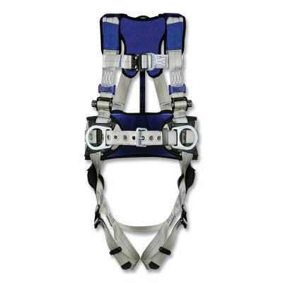 3M 1401098 ExoFit X100 Comfort Construction Climbing/Positioning Safety Harness, Bk/Fr/Hip D-Rings, XL, Quick-Connect