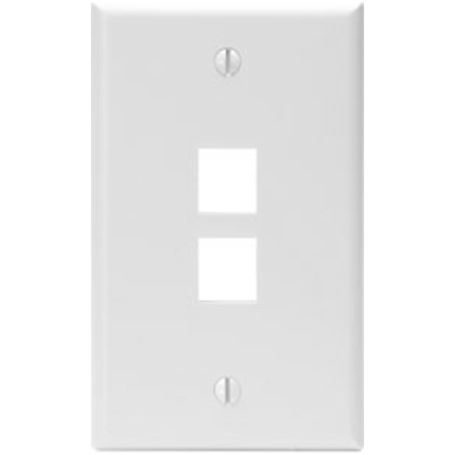 Single-Gang QUICKPORT Wallplate, 2-Port, White