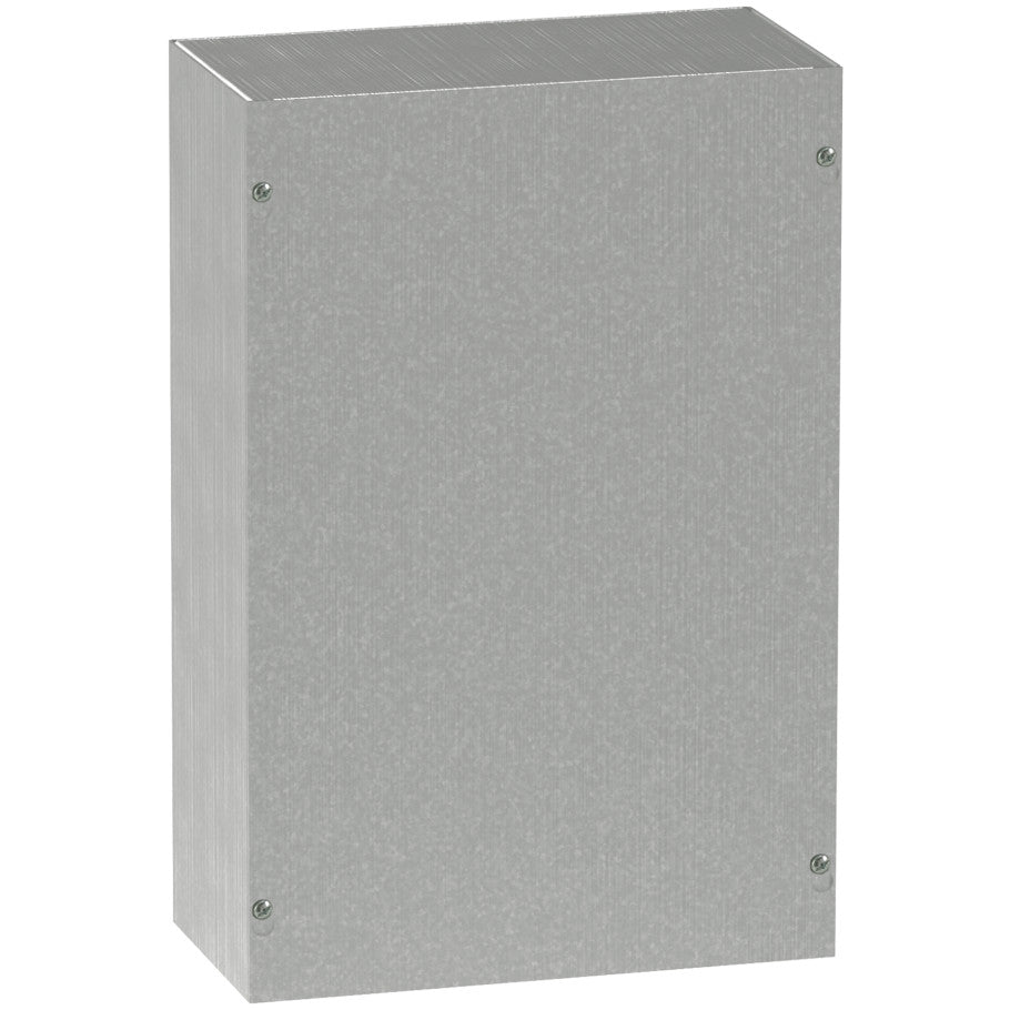NEMA Type 1 Enclosure, Mild Steel, Screw Cover, No Knockouts, 8 H x 8 W x 4 in. D