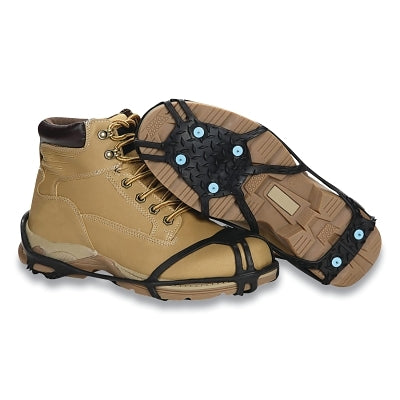 Industrial Ice + Snow Light Industrial Traction Aid, Natural Rubber, Ice Diamond Spikes, Black, Large/X-Large