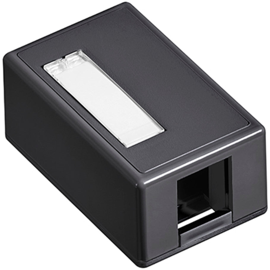 QuickPort Surface Mount Box, Plenum Rated, 1-Port, Black