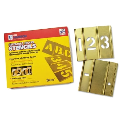 15 Piece Single Number Sets, Brass, 2 in