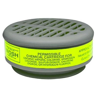 8000 Series Gas/Vapor Cartridge, Organic Vapors/Acid Gases, Yellow