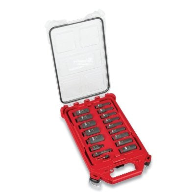 SHOCKWAVE Impact Duty PACKOUT Socket Set, 3/8 in Drive, 17 Pc, SAE
