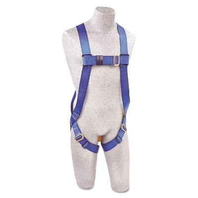 First Full Body Harnesses, Back D-Ring, Pass Thru Buckle Legs, Universal, Blue