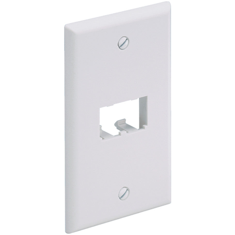 Mini-Com Classic Series, 1 Gang, Vertical Faceplate, 2-Port, White