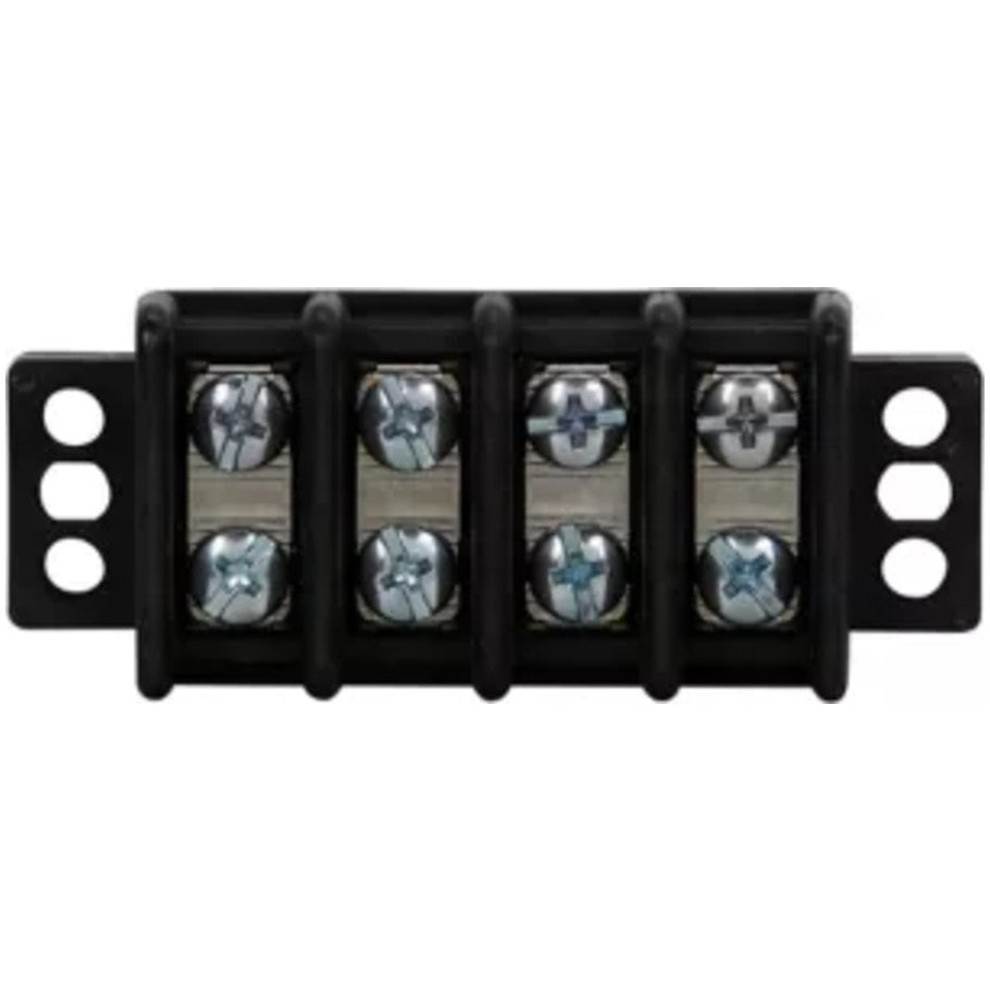 TB300 Series Double Row Terminal Block, 30A, 600V, Black, 6-Pole