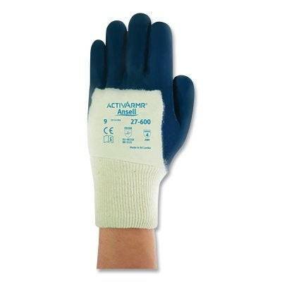27-600 Nitrile Coated Gloves, Size 10, Blue
