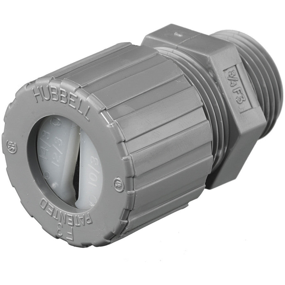 Underground Feeder Cord Connector, Nylon, Straight, 1/2 in., 0.20 to 0.40 in.