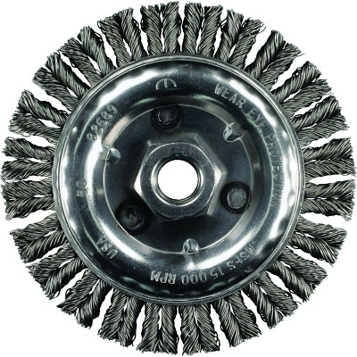 COMBITWIST Stringer Bead Knot Wheel, 4 1/2 in D, .02 in Carbon Steel Wire