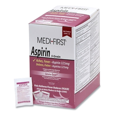 Aspirin Pain Reliever, Unflavored, 100 Tablets