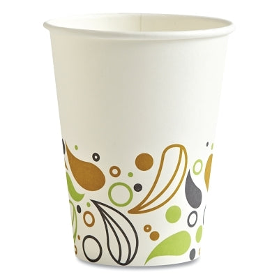 Deerfield Printed Paper Hot Cups, 12 oz, 50 Cups/Pack