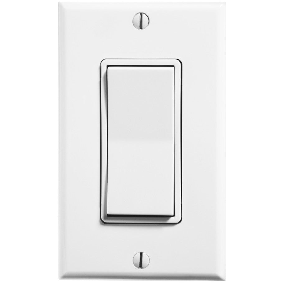 LevNet RF 902MHz Decora Remote Switch, Wireless Self-Powered, Single Rocker, EnOcean Technology, White