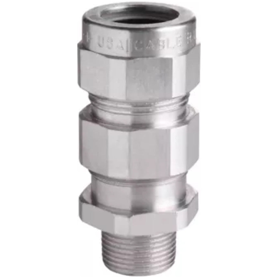 General Purpose Cable Connector, Aluminum with Armored Gland, MC and TECK Cable, 3 in.